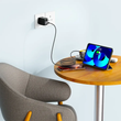 شارژر دیواری 45W پرودو مدل PORODO QUANTUM GAN CHARGER WITH DIGITAL SCREEN