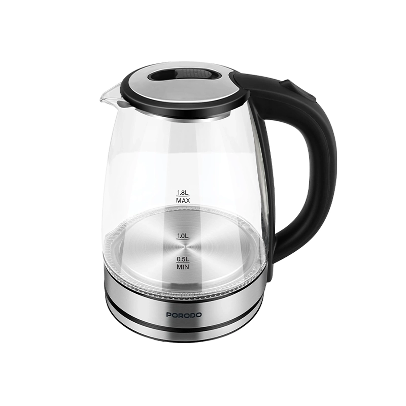 کتری برقی 1.8L پرودو مدل PORODO LIFESTYLE PYRO TI ELECTRIC GLASS KETTLE PDLFST18ACL