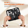 ست مانیکور و پدیکور 16 تکه پرودو مدل PORODO STAINLESS STEEL NAIL CLIPPER SET PDLFST8010BK