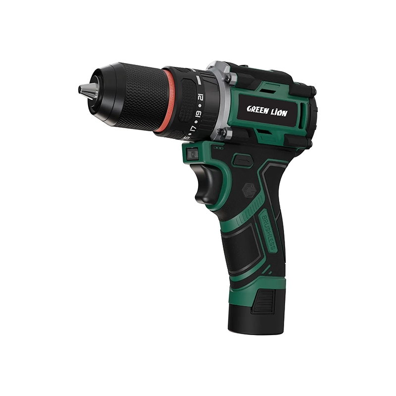 دریل شارژی گرین لاین مدل GREEN LION GD-13 POWER PRO CORDLESS HAMMER DRILL GNGD13D16VGN