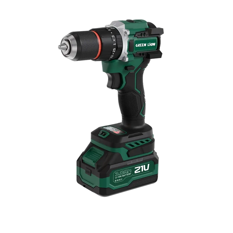 دریل چکشی شارژی گرین لاین مدل GREEN LION GD-16 PRO DRIVE CORDLESS HAMMER DRILL GNGD16D21VGN