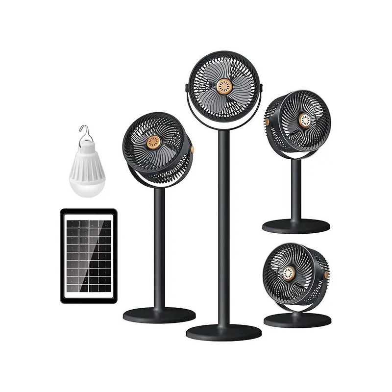 پنکه ایستاده و رومیزی شارژی با پنل خورشیدی مدل SOLAR FLOOR FAN S39