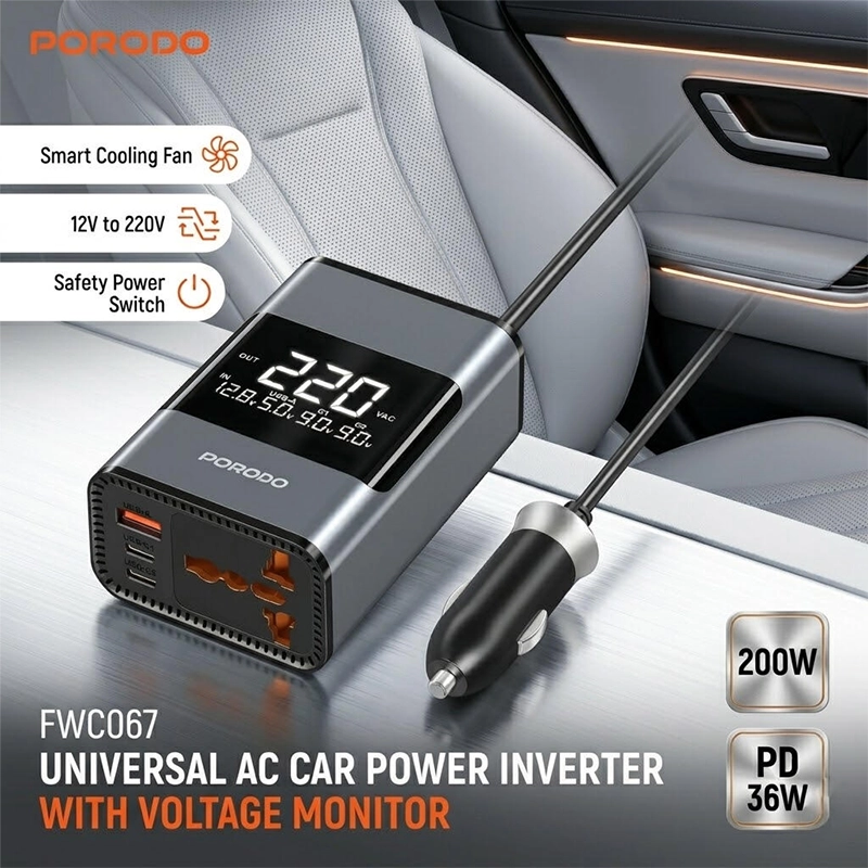 اینورتر و مبدل برق فندکی پرودو مدل INVERTER FWC067