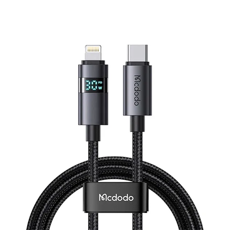 MCDODO CABLE WHIT HORIZONTAL LED DISPLAY USB-C TO LIGHTNING 36W CA-657