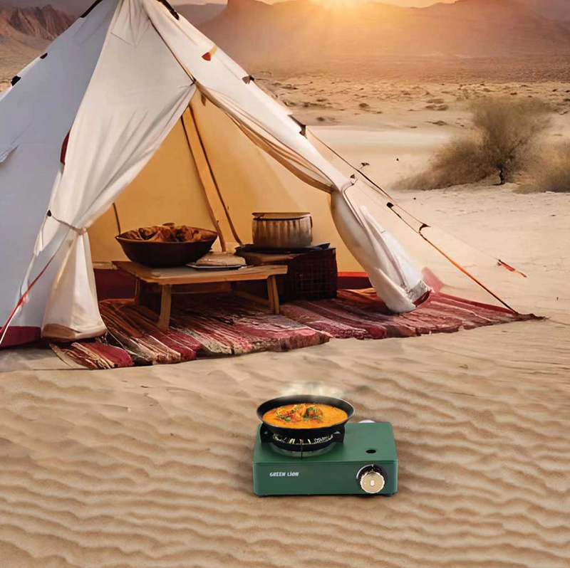 GREEN LION 4 BURNER MINI CASSETTE STOVE GN4BUCASTVEGN