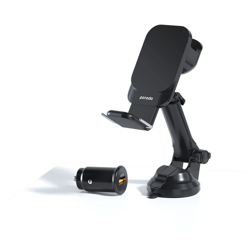 PORODO 3 IN 1 MAGSAFE CAR MOUNT PD-3IN1CMT-BK Wireless Holder