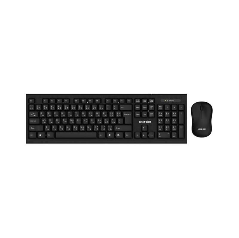 GREEN LION WIRELESS KEYBOARD AND MOUSE GNWS24GKEYMBK