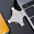 فلش مموری 4 کاره گرین لاین مدل GREEN LION 4 IN 1 USB FLASH DRIVE GN4IN1USB128SL