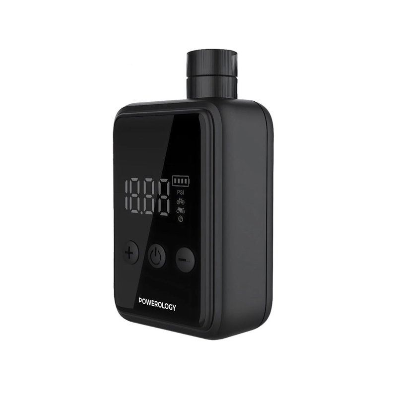 POWEROLOGY SUPER COMPACT TIRE INFLATOR P25CMAPBK Bicycle and Motor Air Compressor
