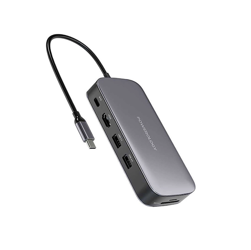 POWEROLOGY 512GB USB-C HUB/SSD DRIVE PWSDHB512