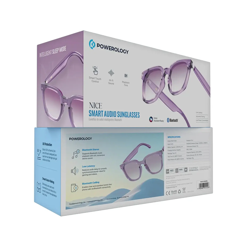 POWEROLOGY NICE SMART AUDIO SUNGLASSES PWHY1009PL