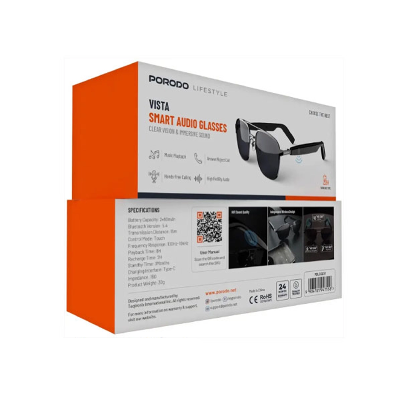 PORODO VISTA SMART AUDIO GLASSES PDLSSG11 Smart Sunglasses