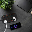 PORODO POWER STRIP PB-FWCH035-BK