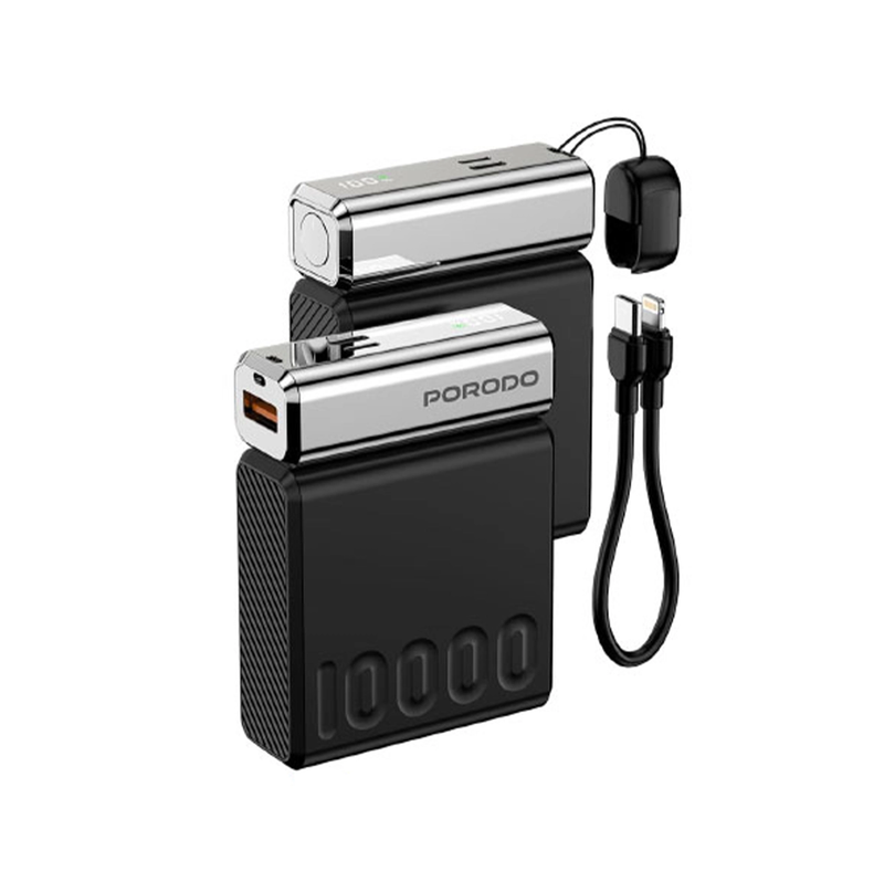 PORODO CHROME VOLTI 10000MAH POWER BANK PDPBFCH088BK