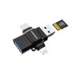 PORODO USB 3.0 OTG ADAPTER TYPE-C LIGHTNING PD-ETK09-BK