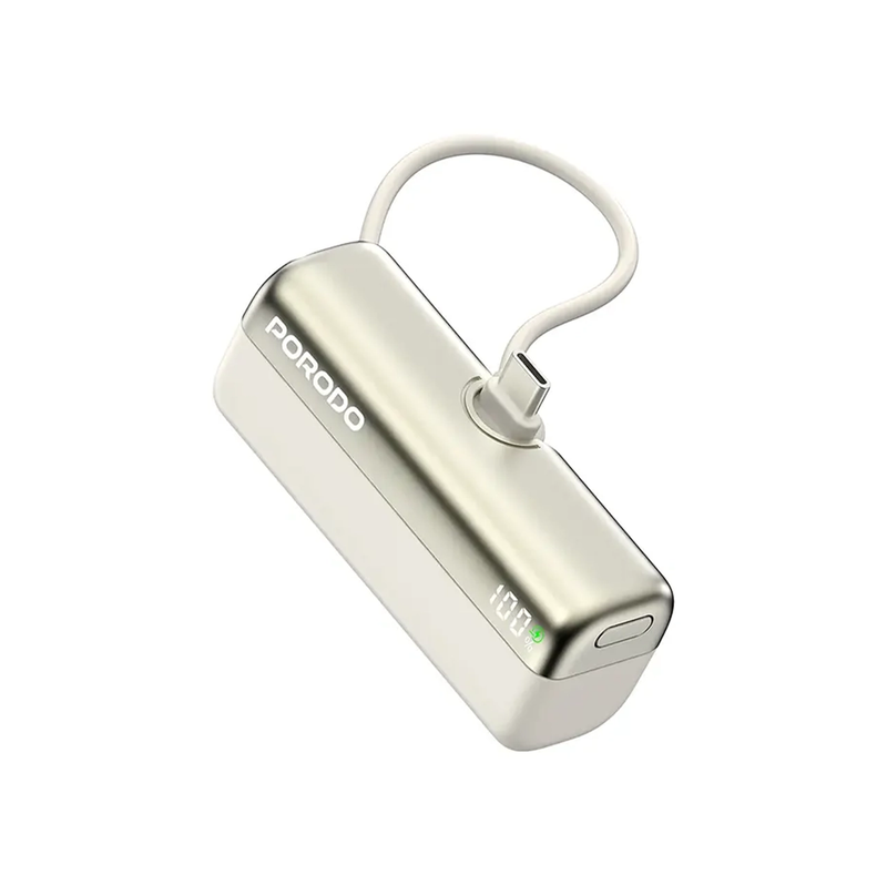 پاوربانک 5000 پرودو مدل PORODO POCKET VOLT 5000MAH POWER BANK PDPBFCH089BK