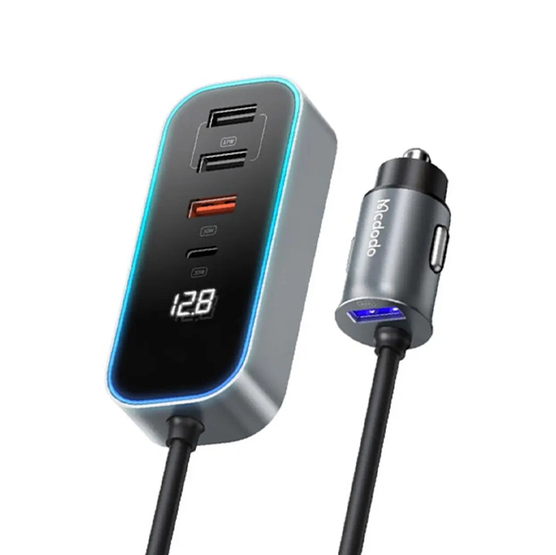 شارژر فندکی 5 پورت 107 وات مک دودو مدل MCDODO DIGITAL DISPLAY CAR CHARGER 5 PORT 107W CC-190
