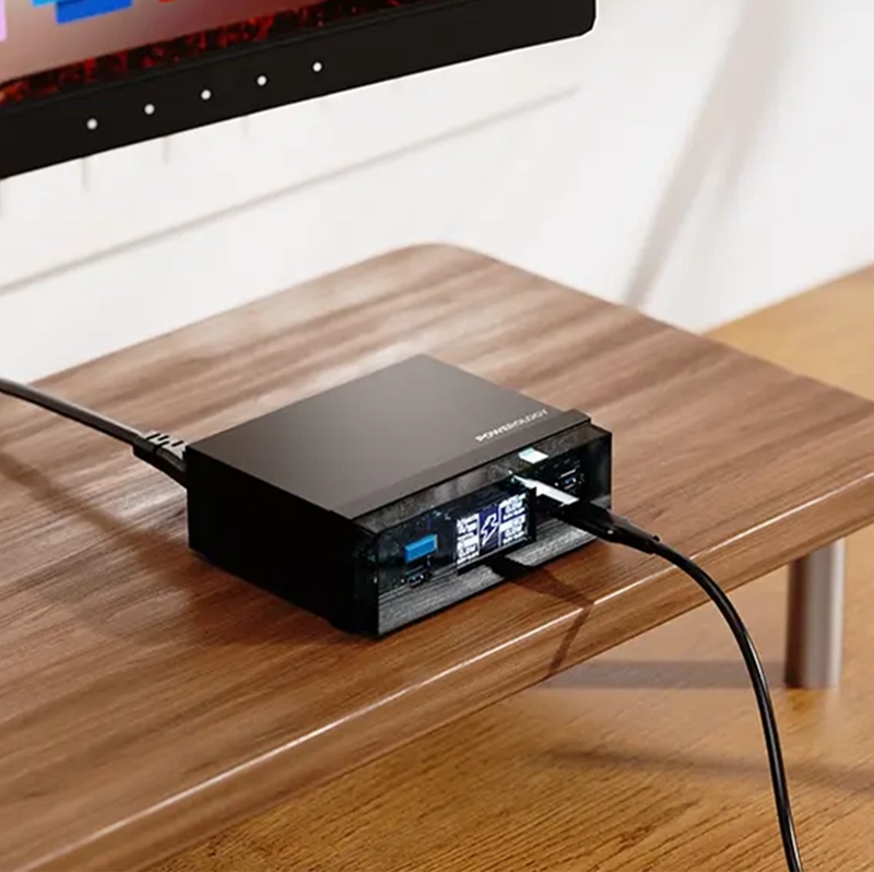 65 Watt Powerology Desktop Charger Model POWEROLOGY POWER HUB DESKTOP CHARGING STATION PWCUQC048BK