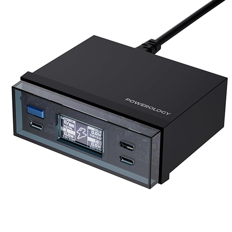 65 Watt Powerology Desktop Charger Model POWEROLOGY POWER HUB DESKTOP CHARGING STATION PWCUQC048BK