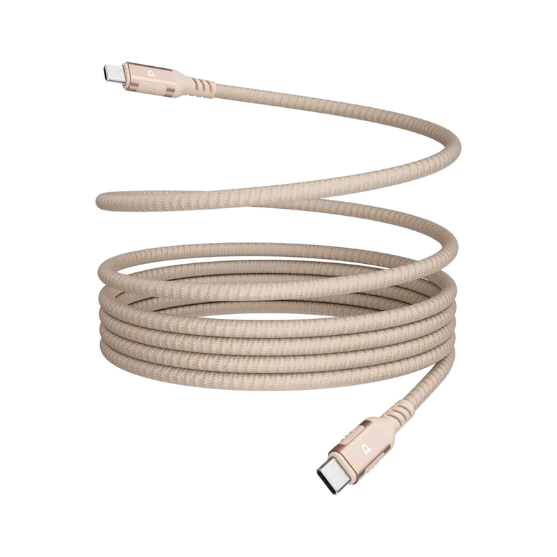 کابل شارژ 60W پاورولوژی مدل POWEROLOGY MAGLINK WEAVE PCAB024GY TYPE-C TO TYPE-C