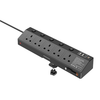 چند راهی و محافظ برق پرودو مدل PORODO VOLTGUARD MULTI-PORT POWER SOCKET PDXT16011BK