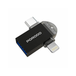 مبدل پرودو مدل PORODO USB 3.0 OTG ADAPTER TYPE-C | LIGHTNING PD-ETKO8-BK