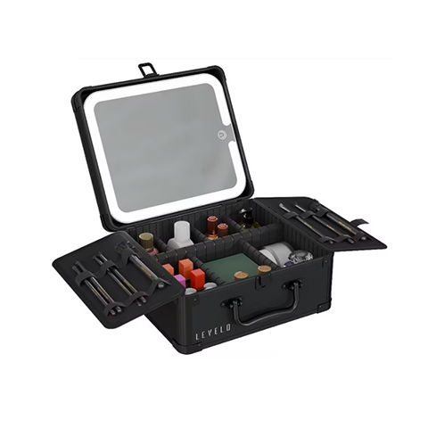 کیف لوازم آرایش با آینه چراغ دار لولو مدل LEVELO ELITE LVLELITEMUOBK