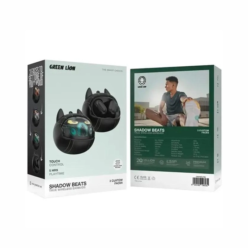 هندزفری بلوتوثی گرین لاین مدل SHADOW BEATS TRUE WIRELESS EARBUDS GNSHBEATBK