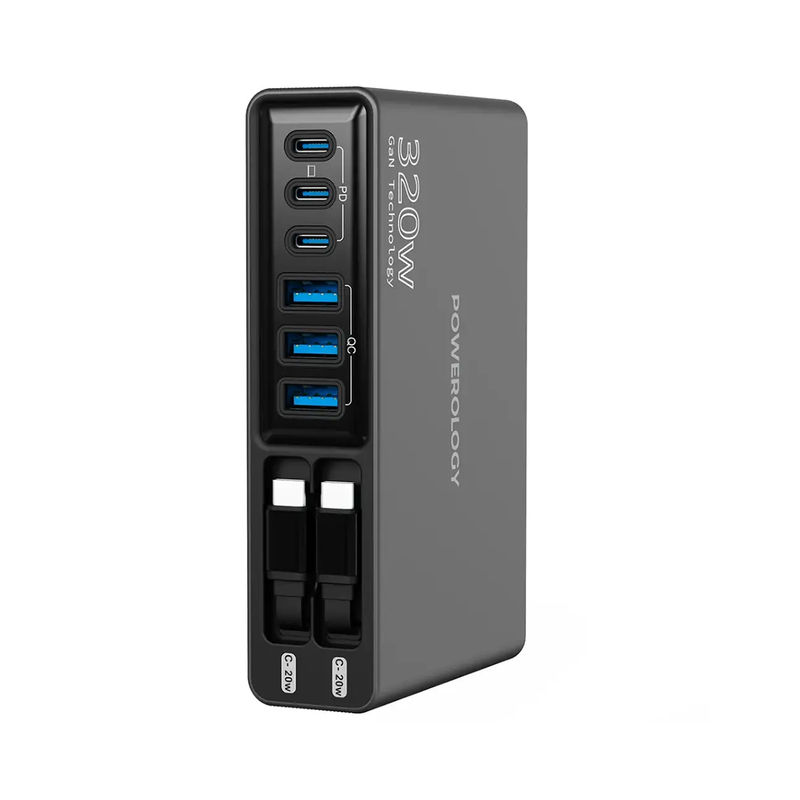 پاوربانک رومیزی پاورولوژی مدل POWEROLOGY UNIVO GaN320W