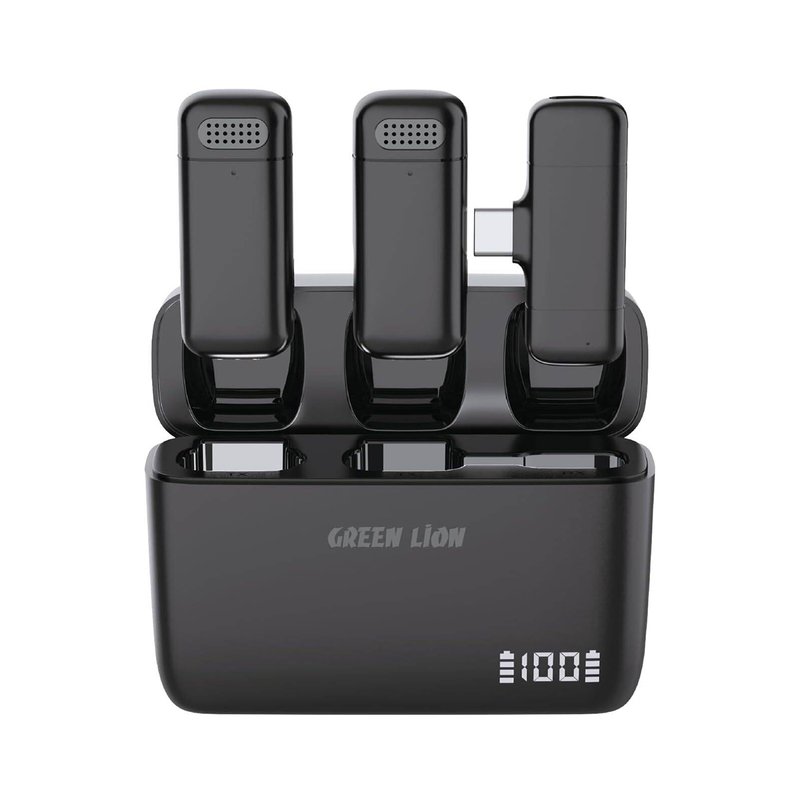 میکروفون بی سیم یقه ای گرین لاین مدل GREEN LION MICROPHONE DUO CAST