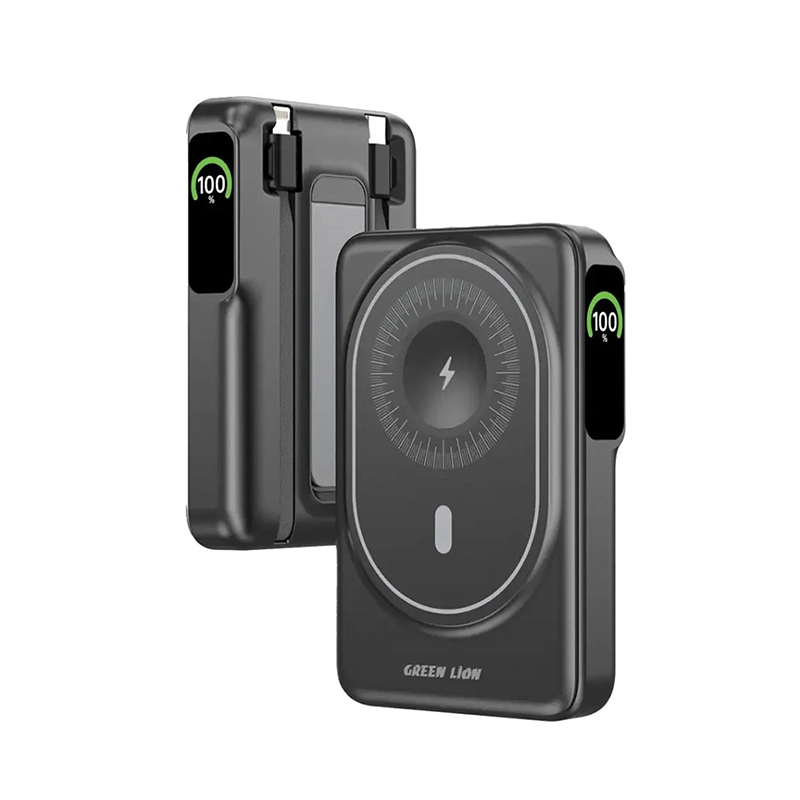 پاوربانک 10000 میلی‌آمپر مگ ویژن گرین لاین مدل Green Lion Mag-Vision GL-PB10