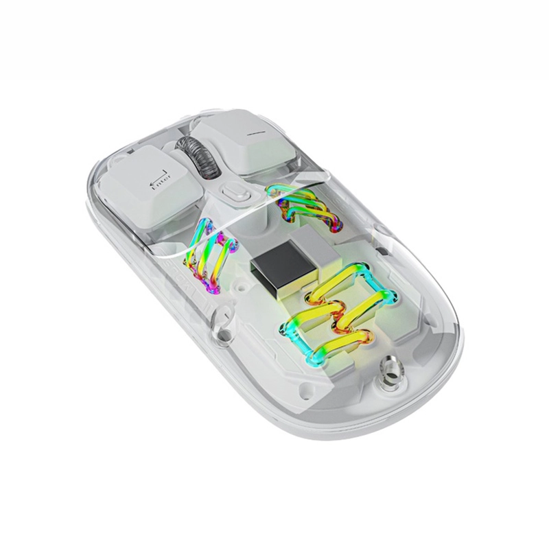 موس بی‌سیم شفاف پرودو مدل Porodo Transparent Dual-Mode Mouse