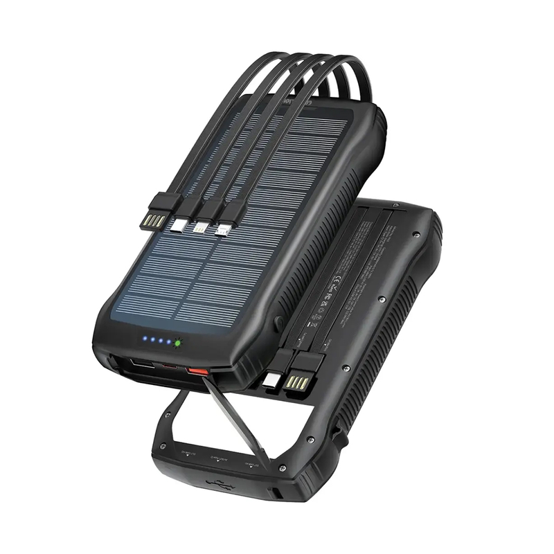 پاوربانک خورشیدی ۲۰۰۰۰ میلی آمپر گرین لاین مدل GREEN LION SOLAR FORCE GNSOLF20PBBK