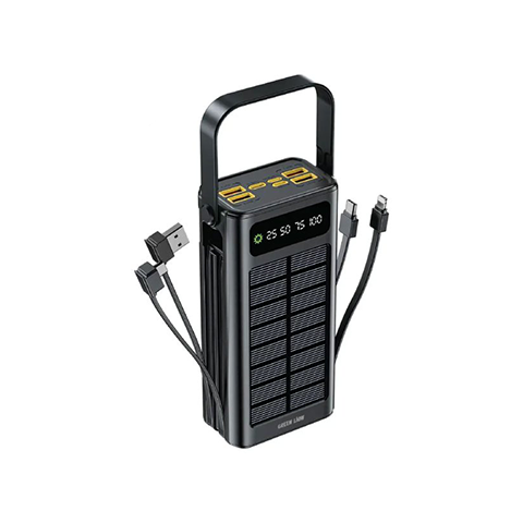 پاوربانک خورشیدی 30000 میلی آمپر گرین لاین مدل GREEN LION SOLAR X GL-PX49 GNSOL49PB30