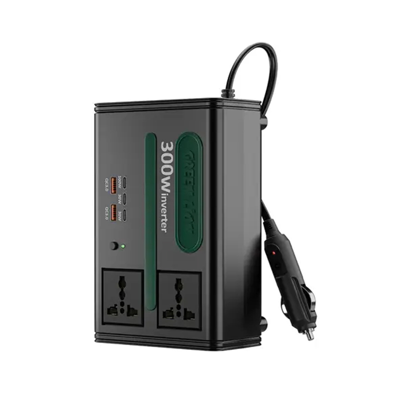 اینورتر فندکی ۳۰۰ وات گرین لاین مدل GREEN LION GS-300 GNGC300PINBK