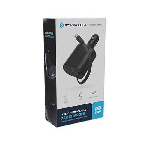 شارژر فندکی 65W پاورولوژی مدل PCCSR019