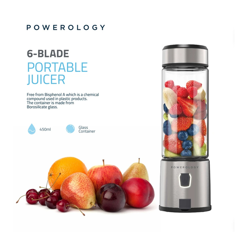 مخلوط کن و شیکر 6 تیغهPOWEROLOGY مدل BLADE PORTABLE JUICER 