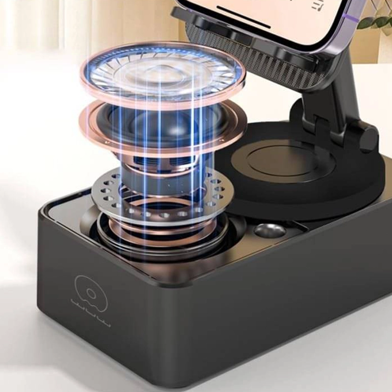 هولدر موبایل و اسپیکر واو مدل WUW 2IN1 R190
