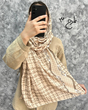 شال پلیسه میکس کرم 3921