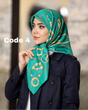 روسری ابریشم توییل عیدانه وارداتی 3166