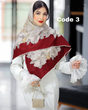 روسری ابریشم توییل دست دوز 3709 