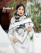 روسری ابریشم توییل دست دوز 3709 