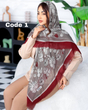 روسری نخ اسپان گلدار بهاره 3535