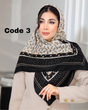 روسری نخ پنبه مشکی نسکافه ای بهاره 3635