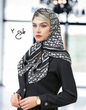 روسری ابریشم توییل مشکی 4199