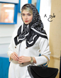 روسری ابریشم توییل مشکی 4199