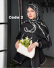  روسری نخ مودال ترک پک مشکی 4372