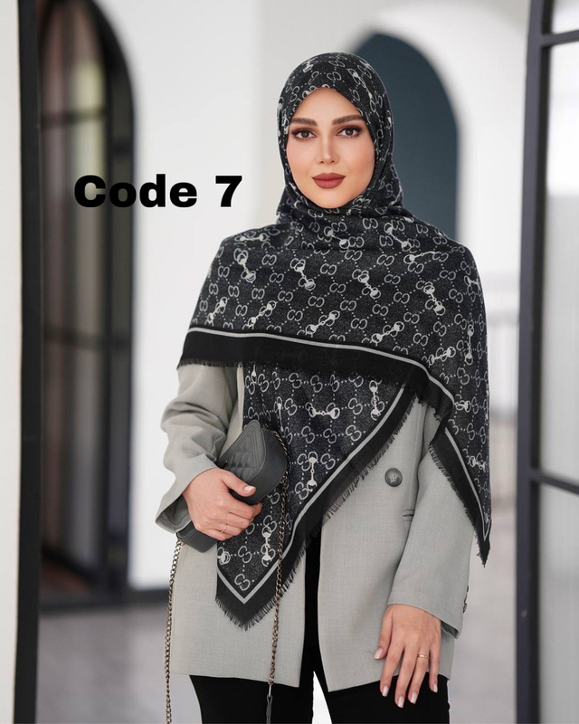  روسری نخ مودال ترک پک مشکی 4372