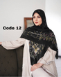  روسری نخ مودال ترک پک مشکی 4372