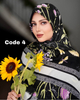  روسری نخ مودال ترک پک مشکی 4372